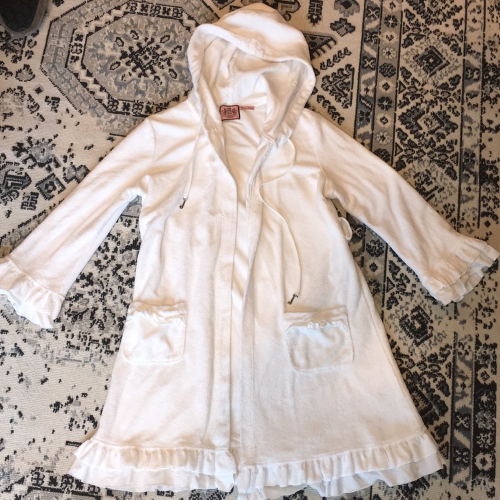 Juicy Couture Terrycloth Hooded Robe Cover Up